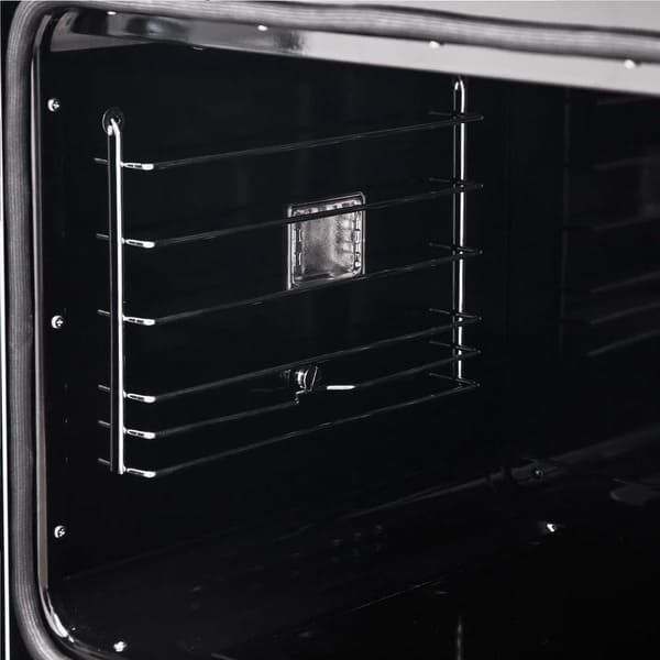 FORNO Asti 30-Inch French Door Electric Wall Oven in Black/White with Antique Brass Trim
