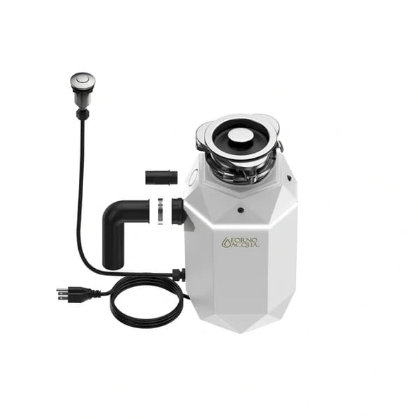 FORNO Acqua BrightDiamond 1HP Super Quiet Garbage Disposal Corded with Motion Sensor Cabinet Light & Pre-Wired Air Switch