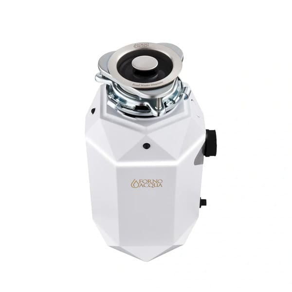 FORNO Acqua BrightDiamond 3/4HP Super Quiet Garbage Disposal Corded with Motion Sensor Cabinet Light & Pre-Wired Air Switch