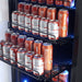 Avellina 48-in, 31.8 cu.ft. triple zone side-by-side Wine/Beverage cooler, 427 cans & 94 Wine bottles, Blue LED lights