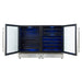 Gemello 48 Inch Side-by-Side Wine and Beverage Cooler in Stainless Steel, French Door, 9.6 cu. ft.