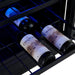 Gemello 48 Inch Side-by-Side Wine and Beverage Cooler in White with Antique Brass Handles, French Door, 9.6 cu. ft.