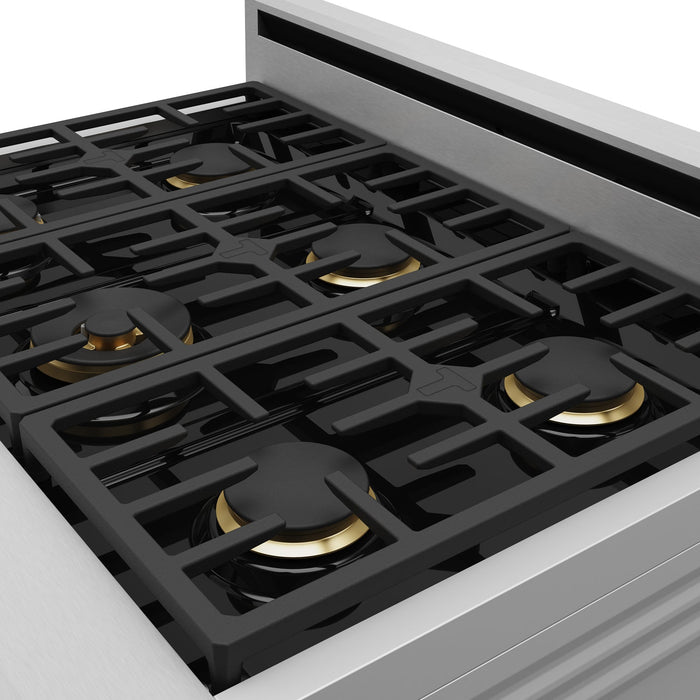 Thor Kitchen 36 Inch X Series Premium Professional Liquid Propane Range - close up grates