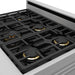 Thor Kitchen 36 Inch X Series Premium Professional Liquid Propane Range - close up grates