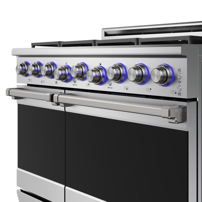Thor Kitchen X Series 48-inch Professional Freestanding Gas Range - Liquid Propane - control panel lights