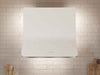 Zephyr Horizon Wall Hood White Glass Head-On – Ambient LED Lighting, Sleek Design