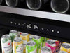 Cloud White LED control panel of the ZEPHYR Dual Zone Wine and Beverage Cooler.