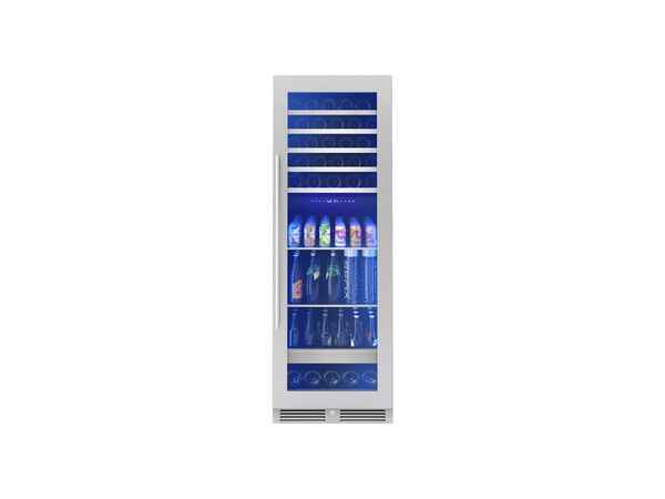 ZEPHYR Dual Zone Wine and Beverage Cooler front view with white background.