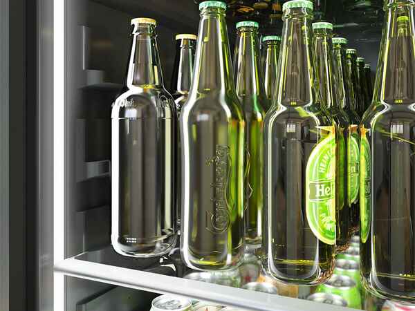 Cloud White LED lighting inside the ZEPHYR Dual Zone Wine and Beverage Cooler.