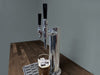 ZEPHYR Kegerator & Beverage Cooler equipped with a double tap kit and Nitrogen Conversion Kit, showcasing its versatile draft dispensing capabilities