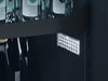 ZEPHYR Kegerator & Beverage Cooler interior illuminated with Cloud White LED lighting, highlighting beverage storage and enhancing visibility with a clean glow