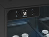 ZEPHYR Outdoor Kegerator & Beverage Cooler close-up of the electronic control display, featuring touch-sensitive controls for precise temperature adjustment