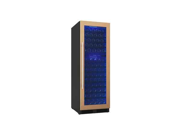 R PRW24F02CPG Built-In Dual Zone 24" Panel Ready Wine Cooler, Angled View