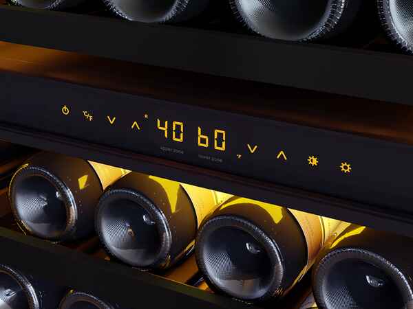 ZEPHYR PRW24F02CPG Built-In Dual Zone Wine Cooler with Amber Display