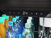 ZEPHYR Panel Ready Full Size Beverage Cooler control display illuminated in cloud white LED lighting, highlighting digital touch controls and settings