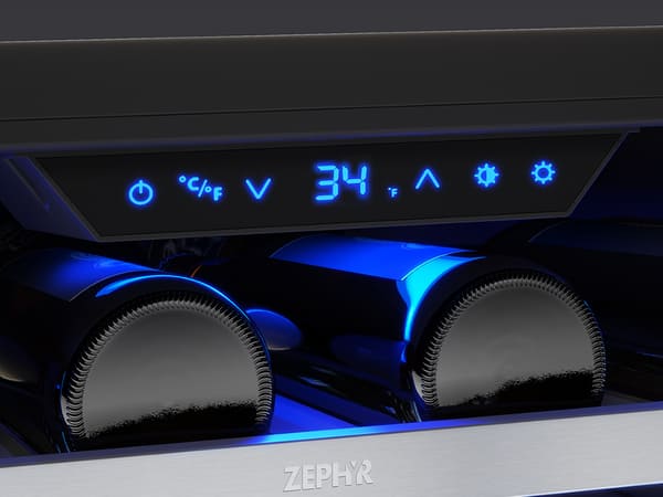 ZEPHYR Single Zone Beverage Cooler with 3-color electronic touch control display