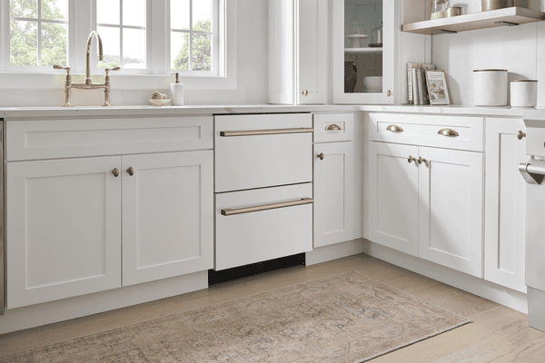 Detail environmental view of Zephyr PRRD24C2AP 24-Inch Panel Ready Dual Zone Refrigerator Drawers with customizable front panels and independent temperature zones for versatile cooling.