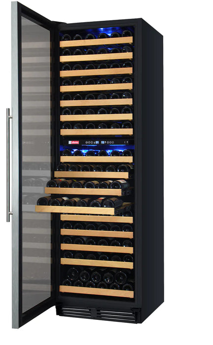 Allavino 24" Wide FlexCount II Tru-Vino Technology 172 Bottle Dual Zone Stainless Steel Left Hinge Wine Refrigerator - AO YHWR172-2SL20