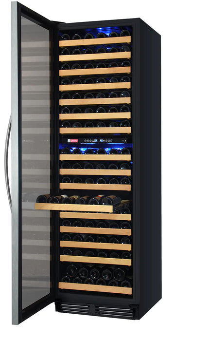 Allavino 24" Wide FlexCount II Tru-Vino Technology 172 Bottle Dual Zone Stainless Steel Left Hinge Wine Refrigerator - AO YHWR172-2SL20