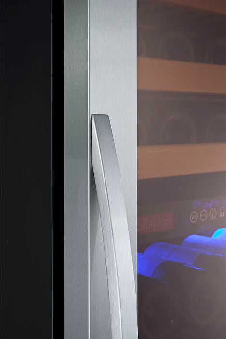 Allavino 24" Wide FlexCount II Tru-Vino Technology 172 Bottle Dual Zone Stainless Steel Left Hinge Wine Refrigerator - AO YHWR172-2SL20