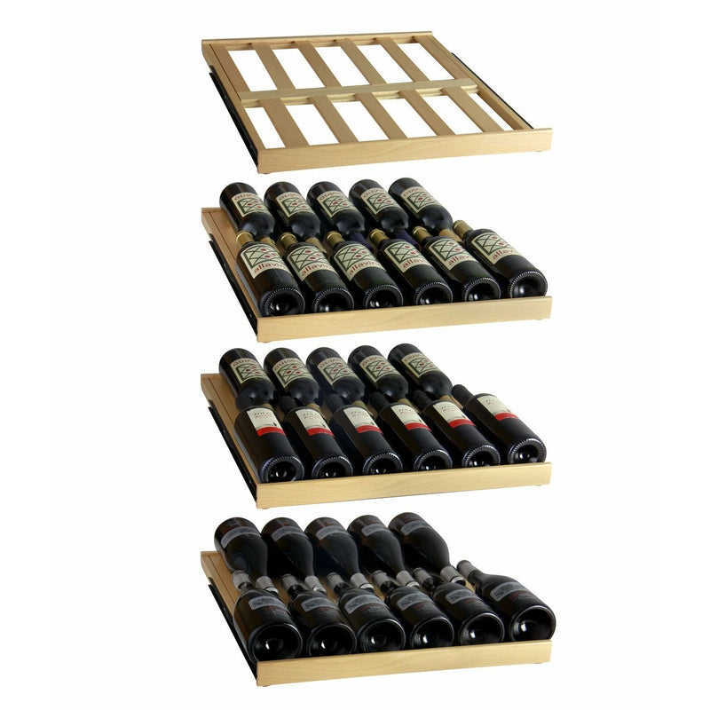 Allavino 48" Wide FlexCount Classic II Tru-Vino 346 Bottle Three Zone Stainless Steel Side-by-side Wine Refrigerator -  3Z-YHWR7274-S20