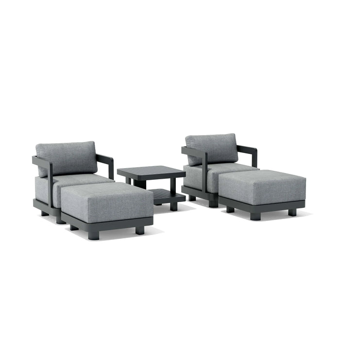 Anderson Teak 5-pc Granada Aluminum Deep Seating Set - SET-905-AL