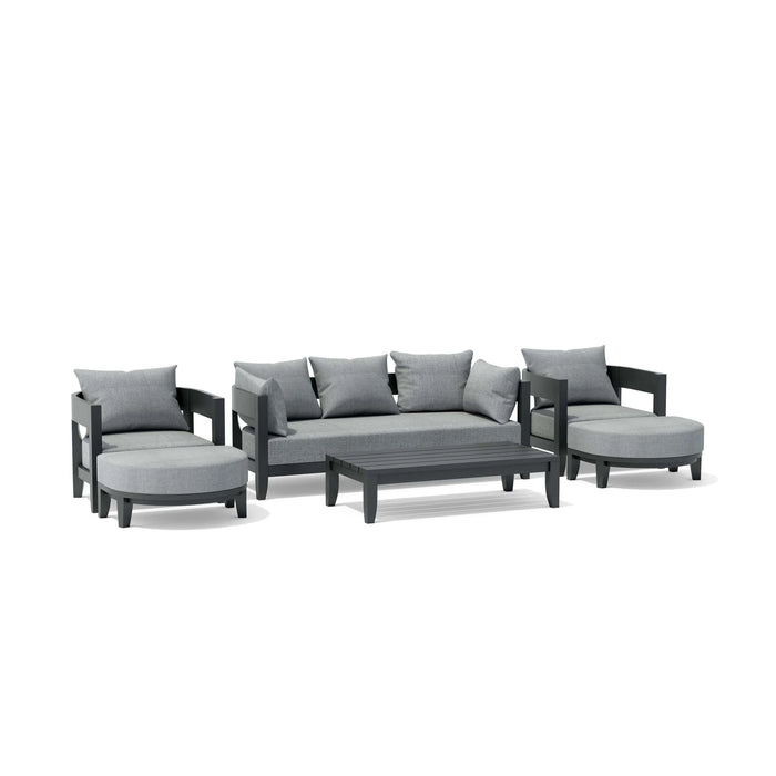 Anderson Teak 6-pc Coronado Aluminum Deep Seating Set - SET-171-AL