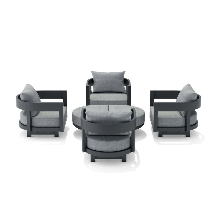 Anderson Teak 6-pc Coronado Aluminum Deep Seating Set - SET-174-AL