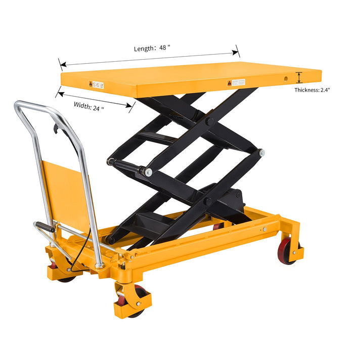 ApolloLift Double Scissors Lift Table 1760 lbs. 59" lifting height - A-2010