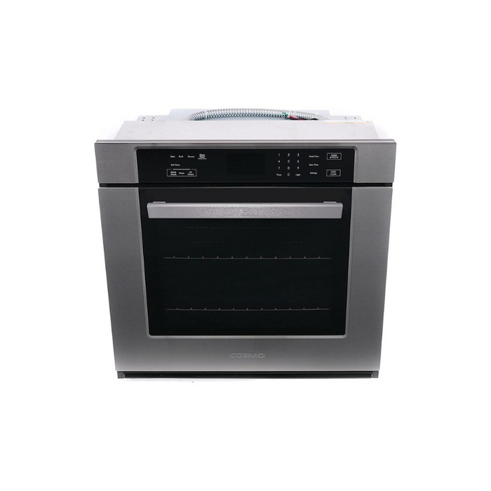 Cosmo 30 in. 5 cu. ft. Single Electric Wall Oven with True European Convection and Self Cleaning in Stainless Steel - COS-30ESWC