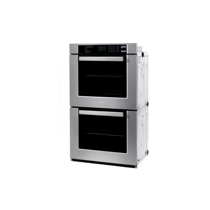 Cosmo 30 in. Electric Double Wall Oven with 5 cu. ft. Capacity, Turbo True European Convection, 7 Cooking Modes, Self-Cleaning in Stainless Steel - COS-30EDWC