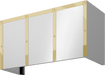 ZEPHYR Forte Duct Cover Banding Kit, 36in x 18in, Polished Gold Finish (BKDC13618APG)