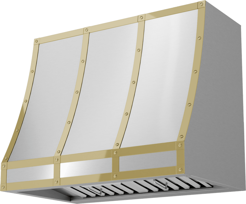 ZEPHYR Forte Hood Banding Kit, 36in, Polished Gold Finish (BKFT36APG)