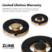 ZLINE Autograph Edition 36 in. 5.2 cu. ft. Paramount Dual Fuel Range with 6 Burner DuoPro™ Cooktop and Electric Convection Oven in Black Stainless Steel with Polished Gold Helix Handle and Accents (PSDRBZ-36-KG)