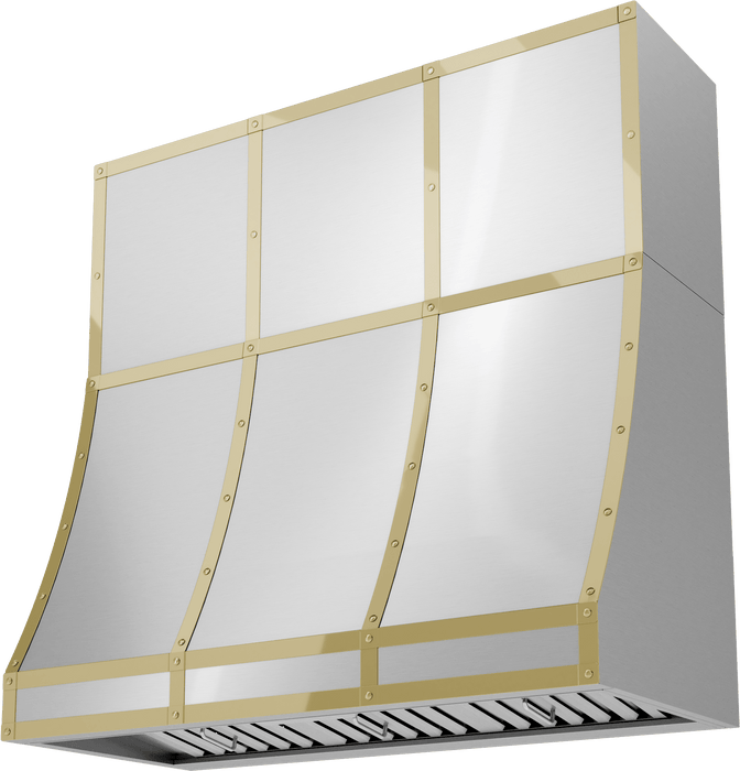 ZEPHYR Forte Duct Cover Banding Kit, 48in x 18in, Polished Gold Finish (BKDC14818APG)