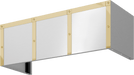 ZEPHYR Forte Duct Cover Banding Kit, 48in x 12in, Polished Gold Finish (BKDC14812APG)