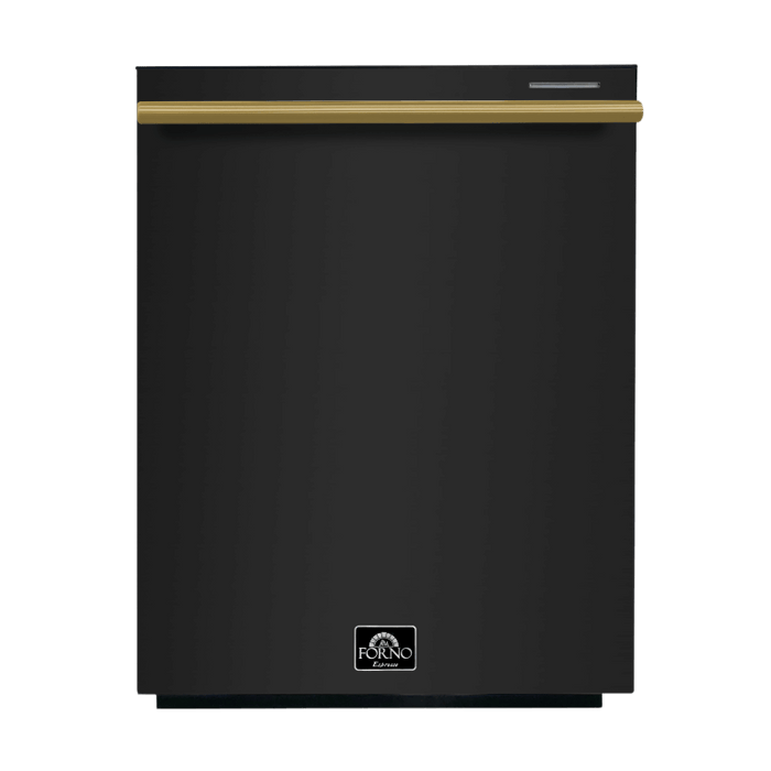 FORNO 24” Pozzo Built-in Dishwasher with additional Antique Brass handles - FDWBI8067-24