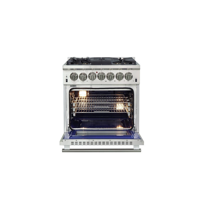 FORNO Fratta 30" Platinum Freestanding Dual Fuel Range - FFSGS6187-30