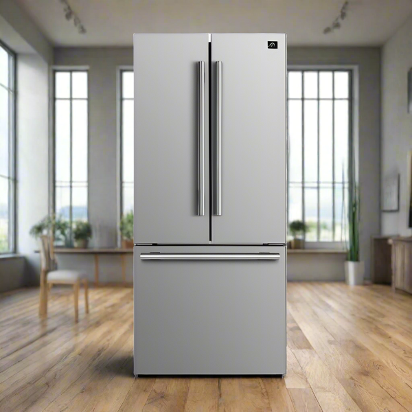 FORNO 31 Inch 17.5 cu ft French Door Refrigerator with Ice Maker in Stainless Steel - FFFFD1974-31SB