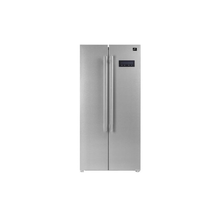 FORNO Salerno 33" Side by Side Built-in Refrigerator 15.6 cu.ft in Stainless Steel - FFRBI1805-33SB