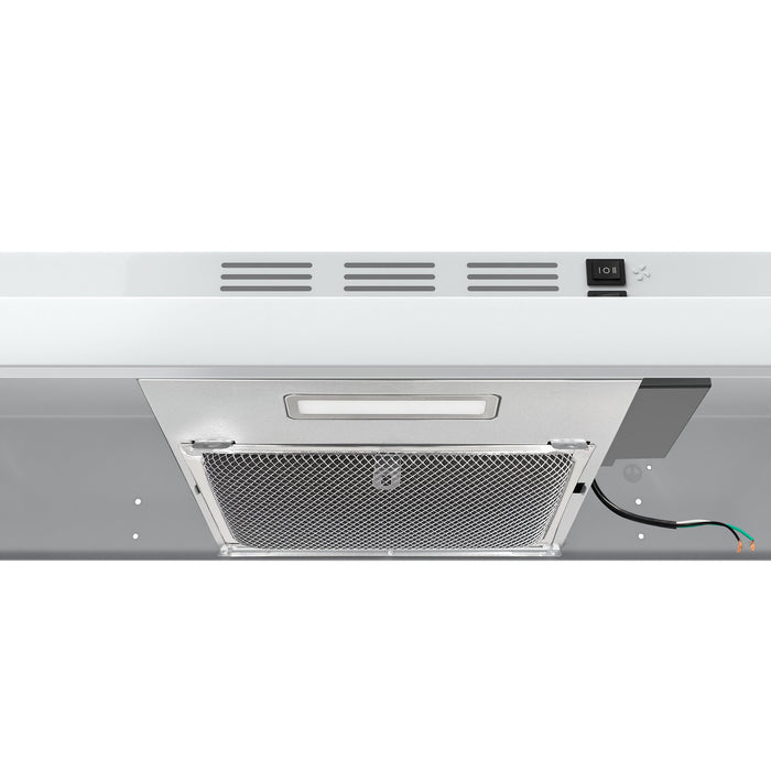 FORNO Espresso Cappa 30" 200 CFM Compact Under Cabinet Convertible Range Hood in Stainless Steel, FRHUC5200-30