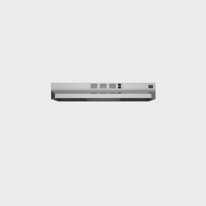 FORNO Espresso Cappa 30" 200 CFM Compact Under Cabinet Convertible Range Hood in Stainless Steel, FRHUC5200-30