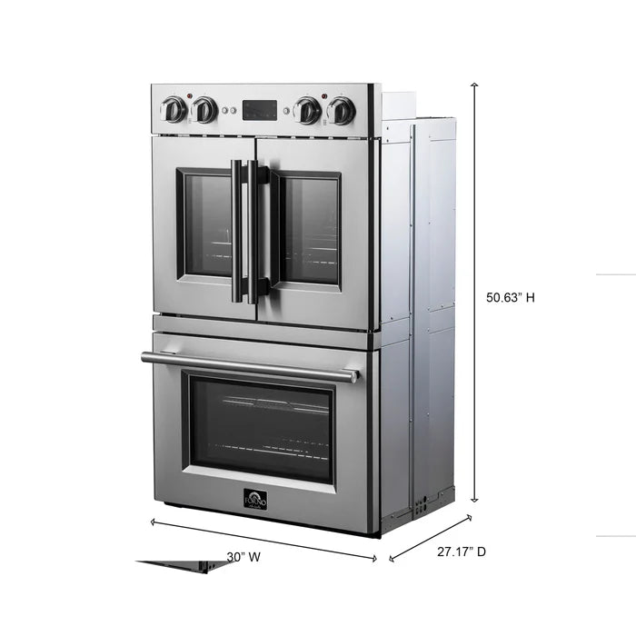 Forno Gallico 30-Inch Electric French Door Double Oven