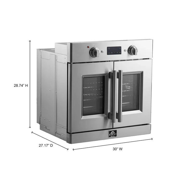 Forno Gallico 30-Inch Electric French Door Wall Oven 