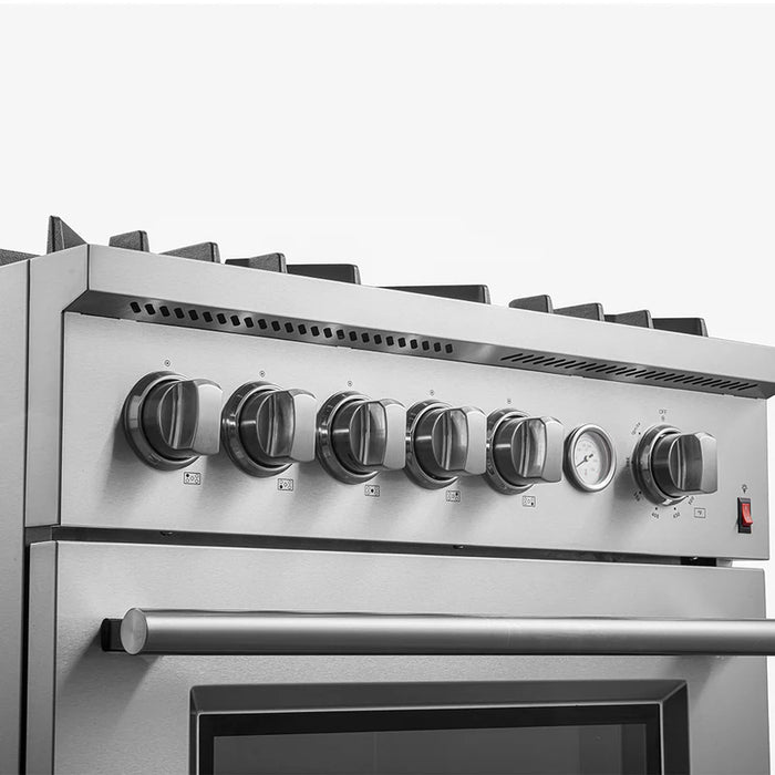 Forno Giovanni 30-inch Gas Range with 5 Gas Burners Convection Gas Oven with Temperature Gauge in Stainless Steel - FFSGS6274-30