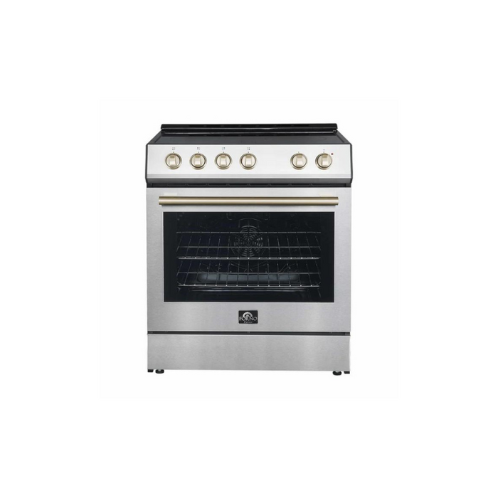 Forno Leonardo Espresso 30-Inch Electric Range with 5.0 cu. Ft. Electric Oven - FFSEL6012-30