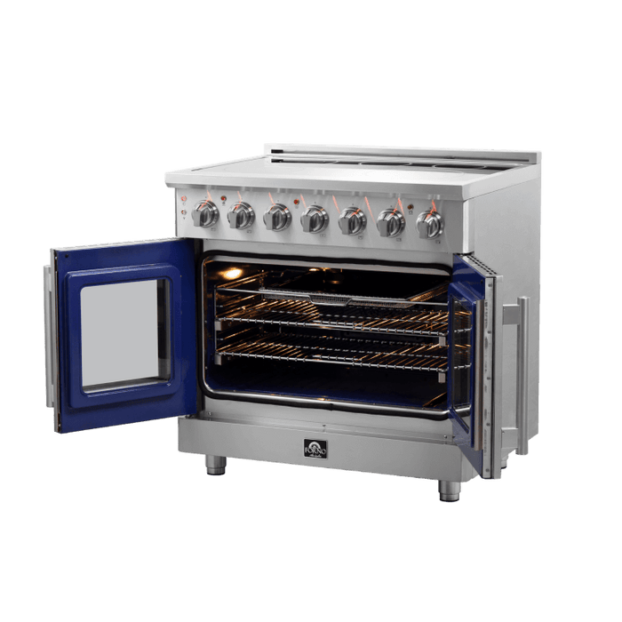 FORNO Massimo 36" Freestanding French Door Electric Range - FFSEL6955-36