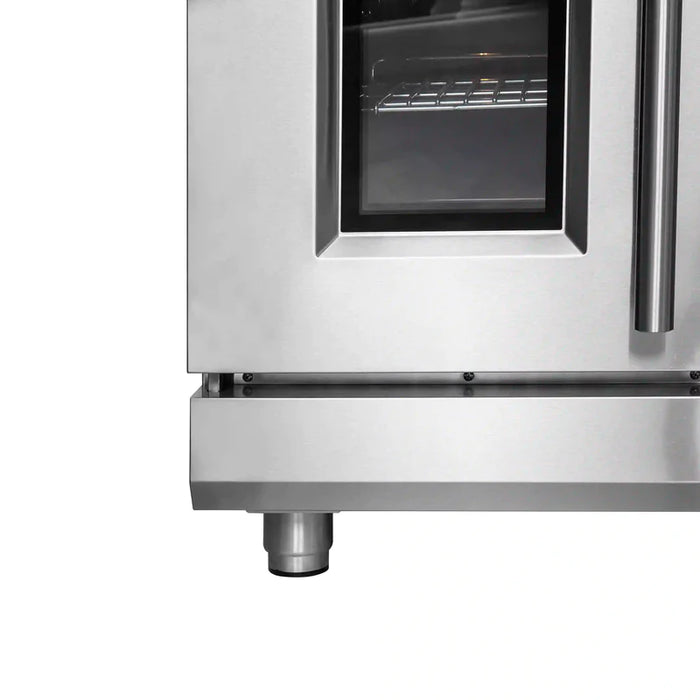 FORNO Massimo 48-Inch Freestanding French Door Gas Range in Stainless Steel - FFSGS6439-48