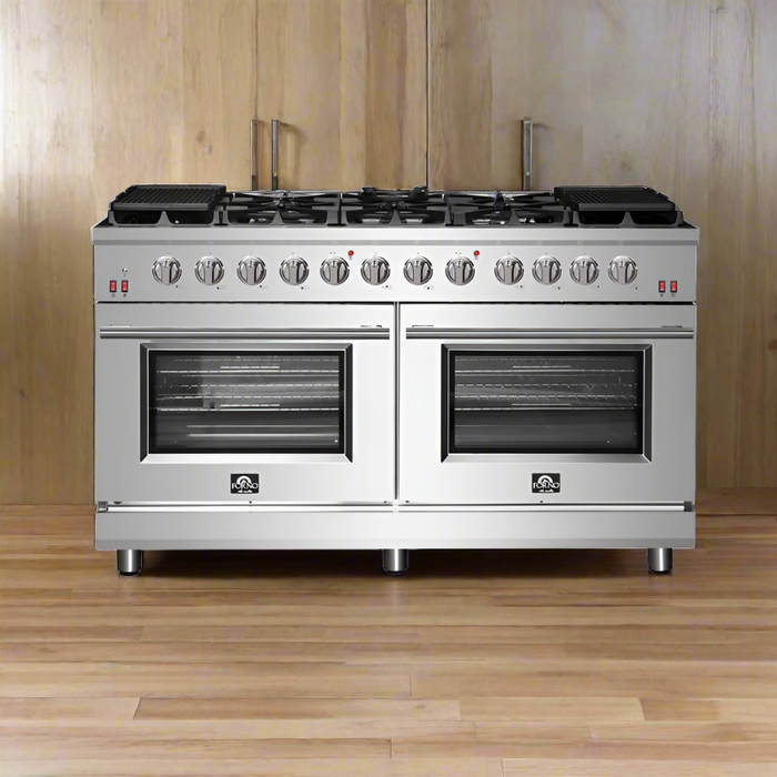 FORNO Massimo 60-Inch Freestanding Gas Range in Stainless Steel - FFSGS6239-60