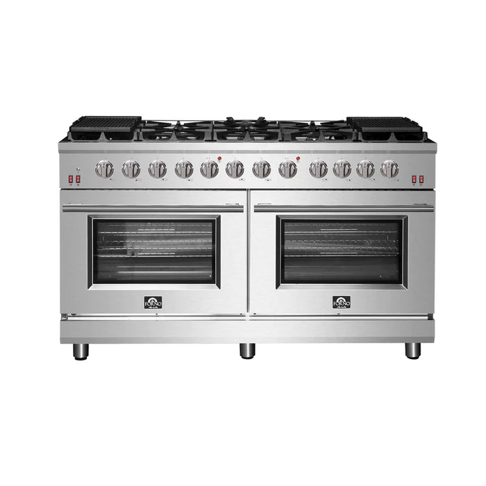 FORNO Massimo 60-Inch Freestanding Gas Range in Stainless Steel - FFSGS6239-60